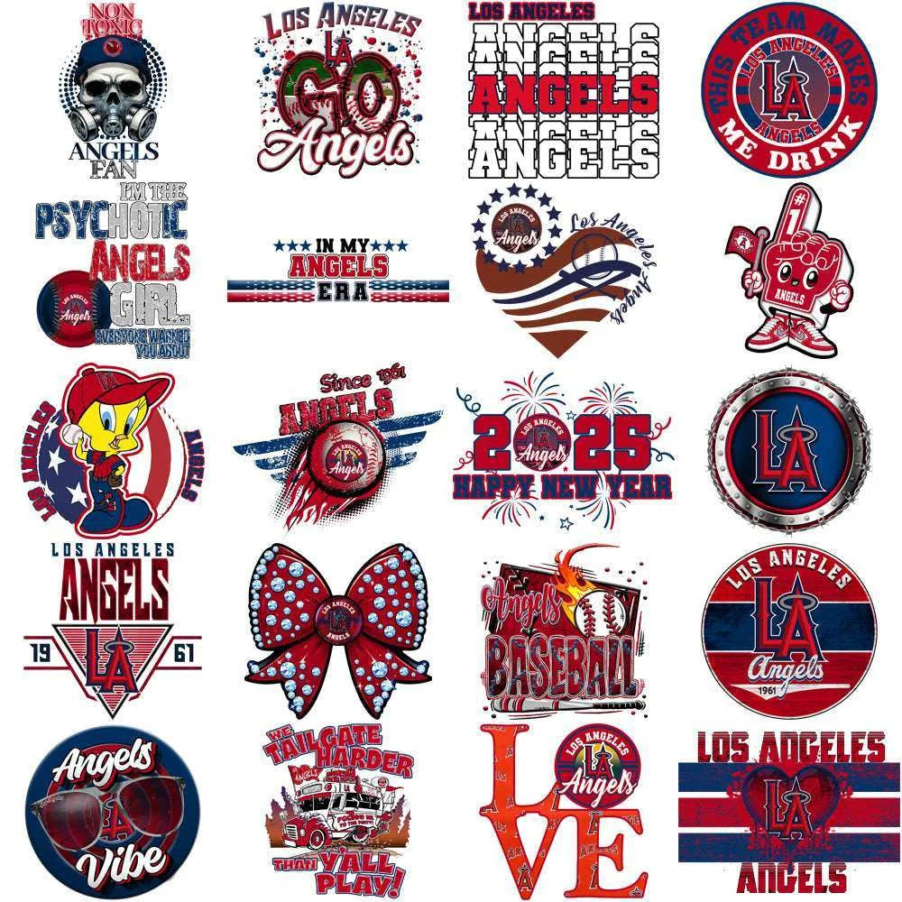 61 Los Angeles Angels Baseball Designs Bundle PNG