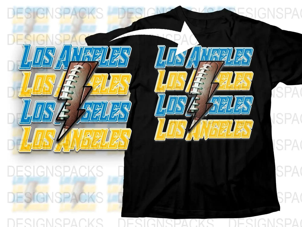 Los Angeles Football Graphic T-Shirt, Vintage Style Sports Tee, Men's Casual Apparel