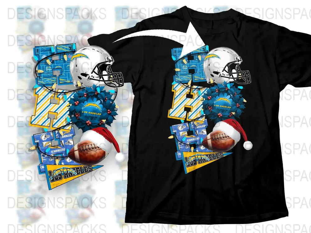 Festive Football Santa Helmet Graphic T-Shirt, Christmas Sports Tee, Holiday Casual Wear, Football Fan Gift, Unisex Shirt Design