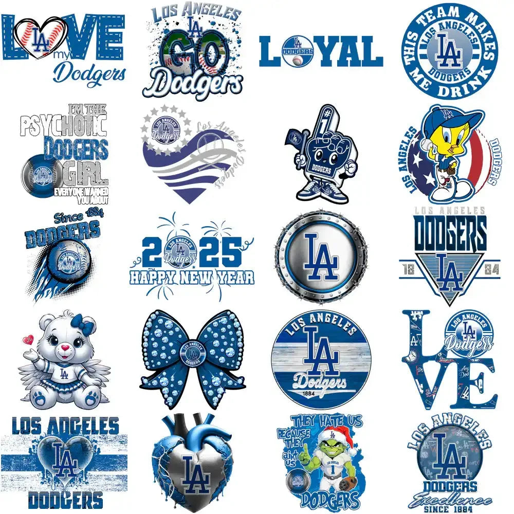 59 Los Angeles Dodgers Baseball Designs Bundle PNG