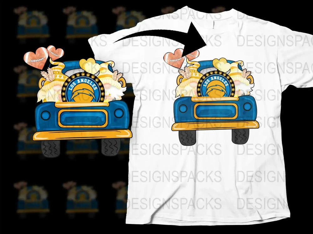 Los Angeles Football Team Valentine Truck Png Digital Download