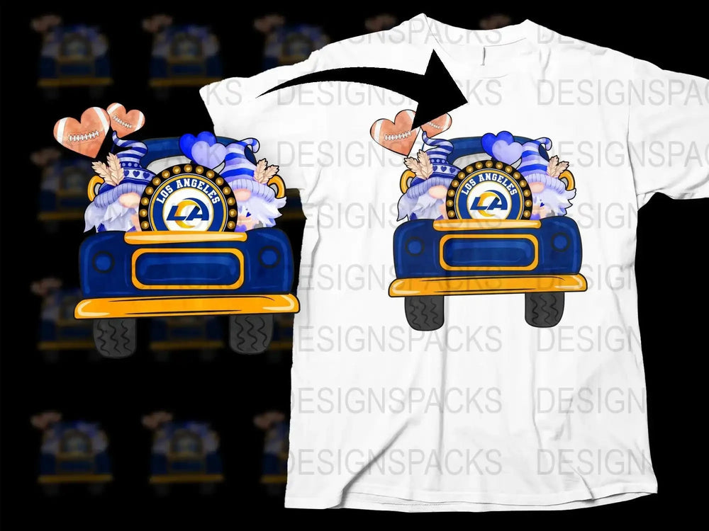 Los Angeles Football Team Valentine Truck Png Digital Download