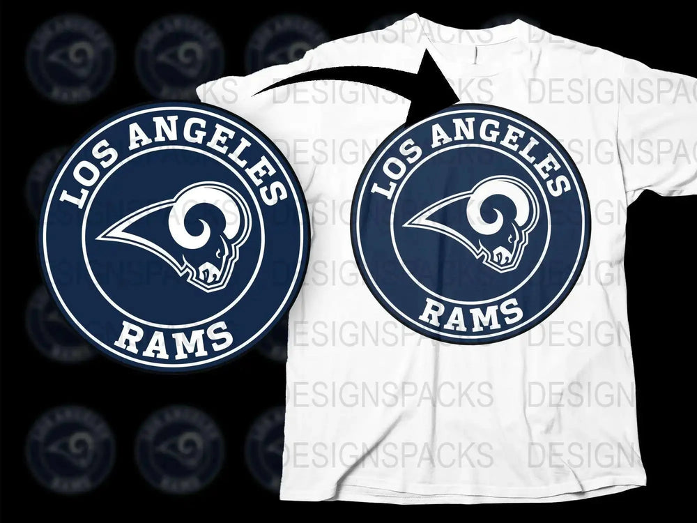 Los Angeles Rams Logo T-Shirt, Unisex Sports Team Tee, Football Fan Apparel, Casual Wear