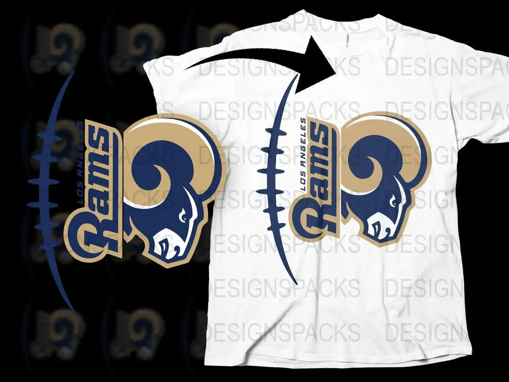 Los Angeles Rams Inspired T-Shirt, Sports Team Logo Graphic Tee, Unisex Football Shirt, Fan Apparel
