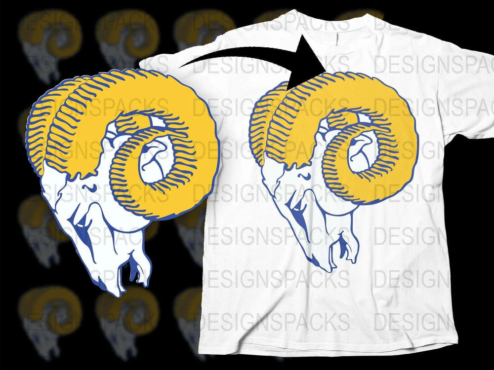 Ram Skull T-Shirt, Goth Aesthetic Clothing, Unisex Graphic Tee, Yellow and White