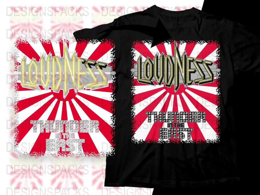LOUDNESS Thunder in the East Graphic Png Digital Download