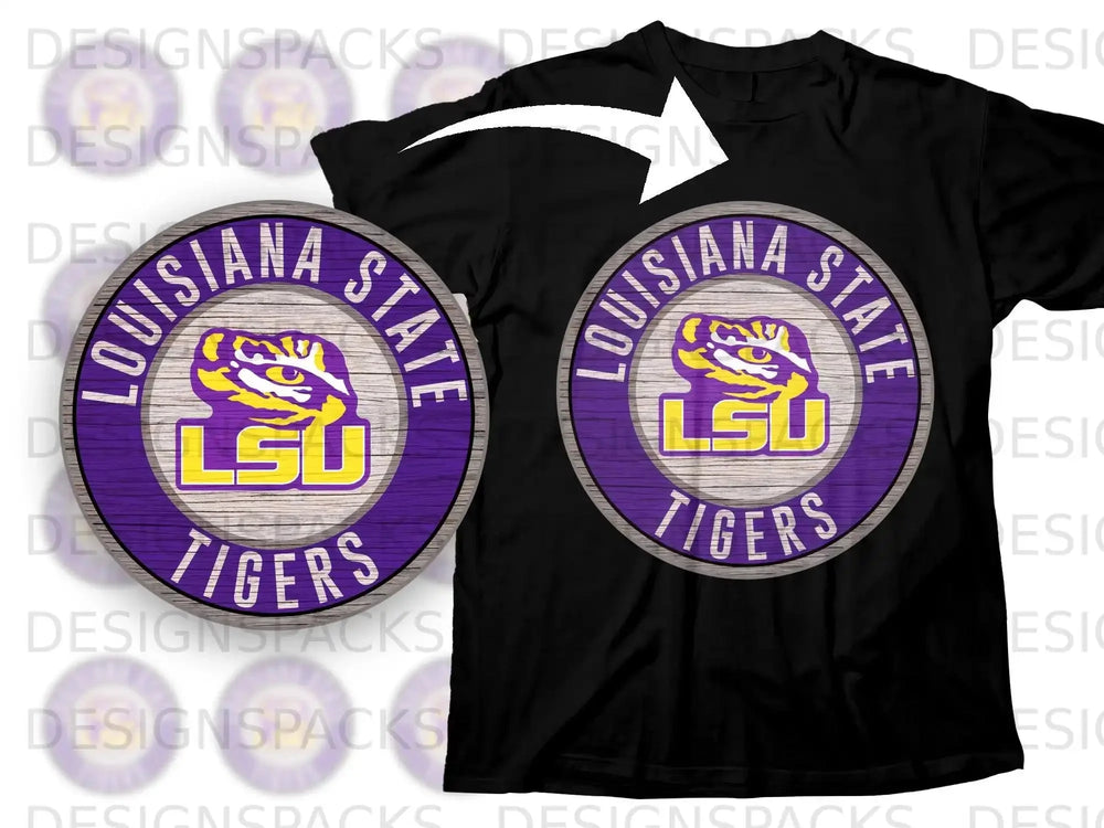 Louisiana State Tigers Circular Logo T-Shirt