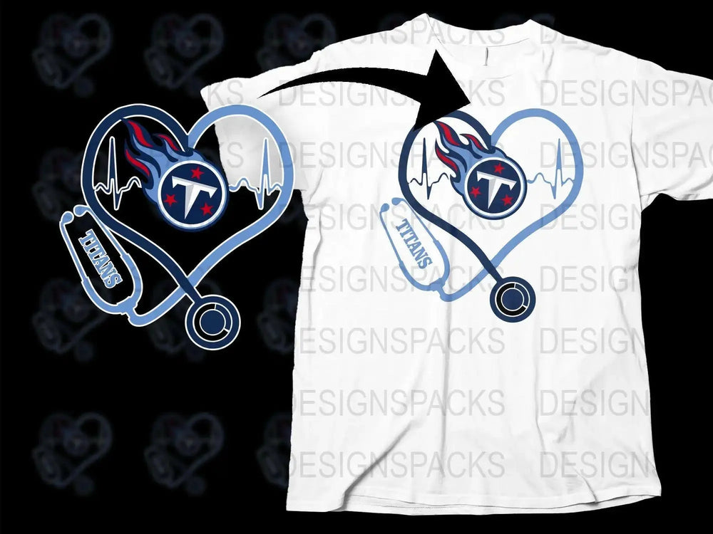 Tennessee Titans Heartbeat T-Shirt, NFL Team Pride Graphic Tee, Unisex Football Fan Apparel