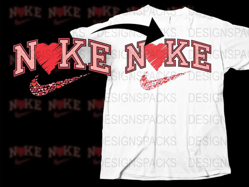 Love-Themed Custom Valentine's Day Nike Png Digital Download
