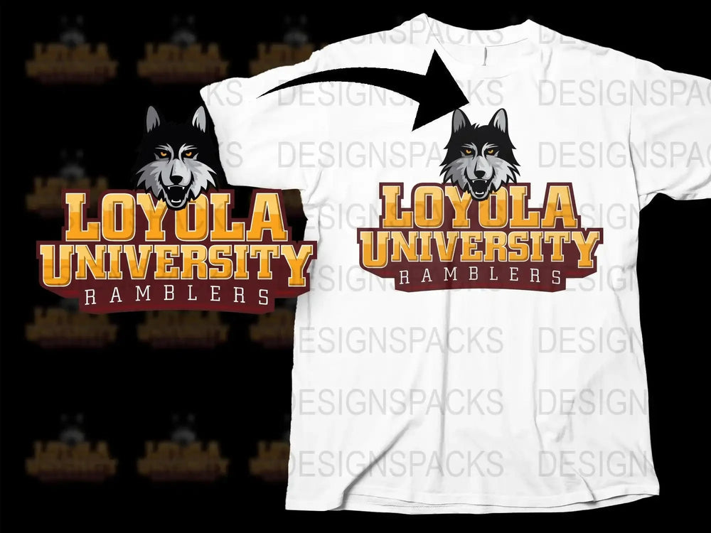 Loyola Ramblers College Football Png Digital Download