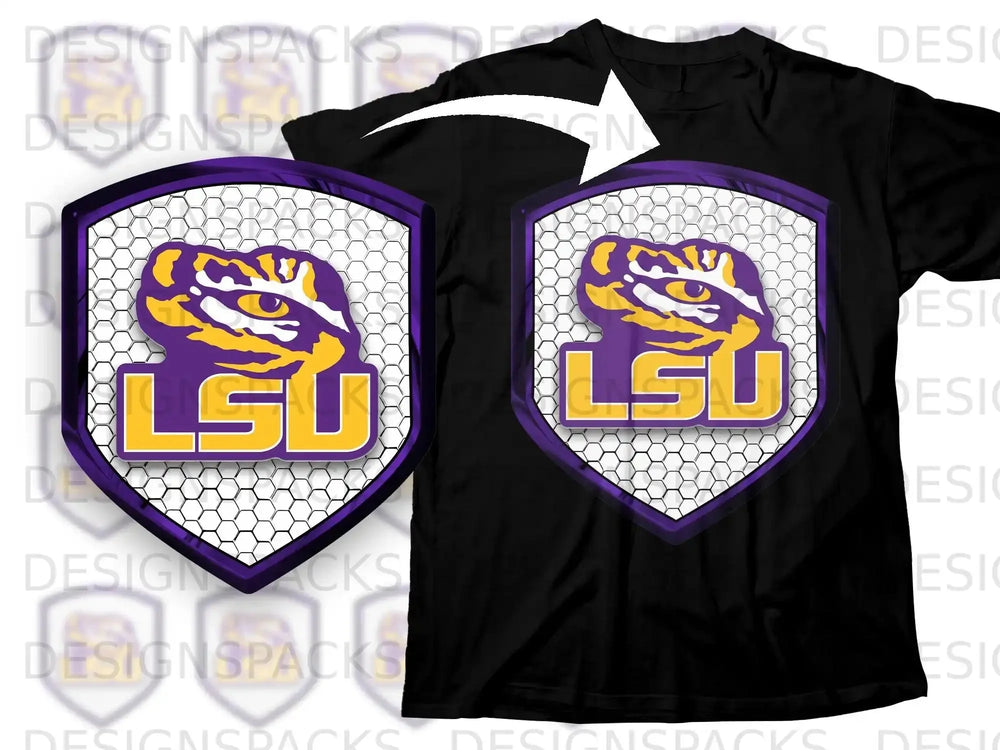 LSU Tigers Logo T-Shirt featuring Vintage Shield Design