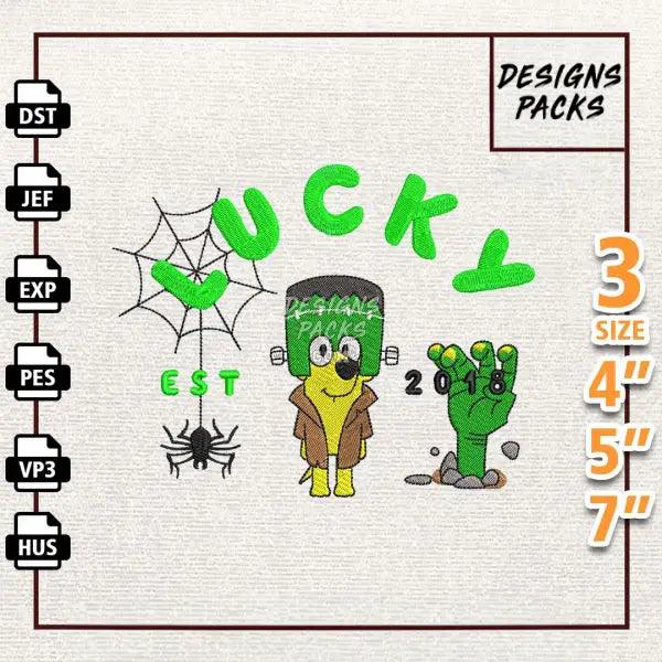 Lucky EST 2018 Halloween Embroidery Design