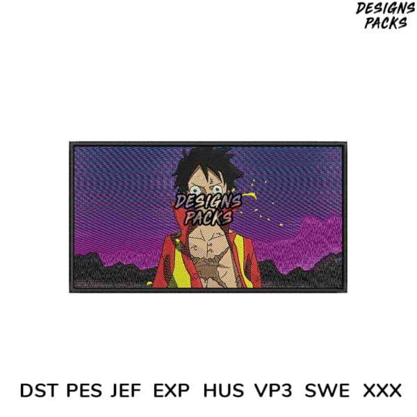 Anime character embroidery design in PES, DST, JEF formats for instant download