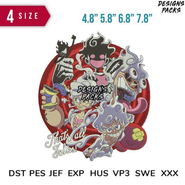 Embroidery design bundle with 4 sizes, compatible formats DST PES JEF EXP, instant download