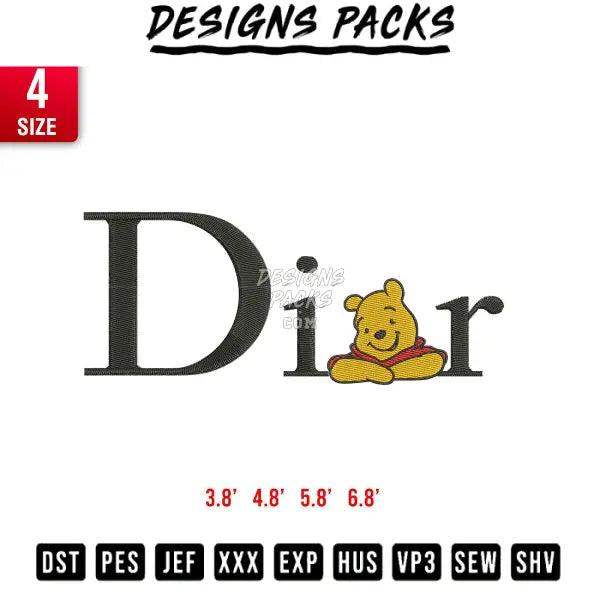 Dior Pooh Embroidery Design 