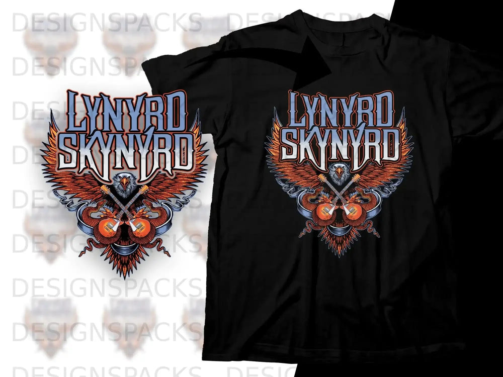 Lynyrd Skynyrd eagle and guitars graphic t-shirt.