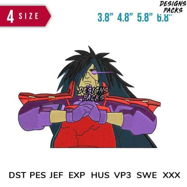 Anime character embroidery design in 4 sizes, PES DST formats, instant download