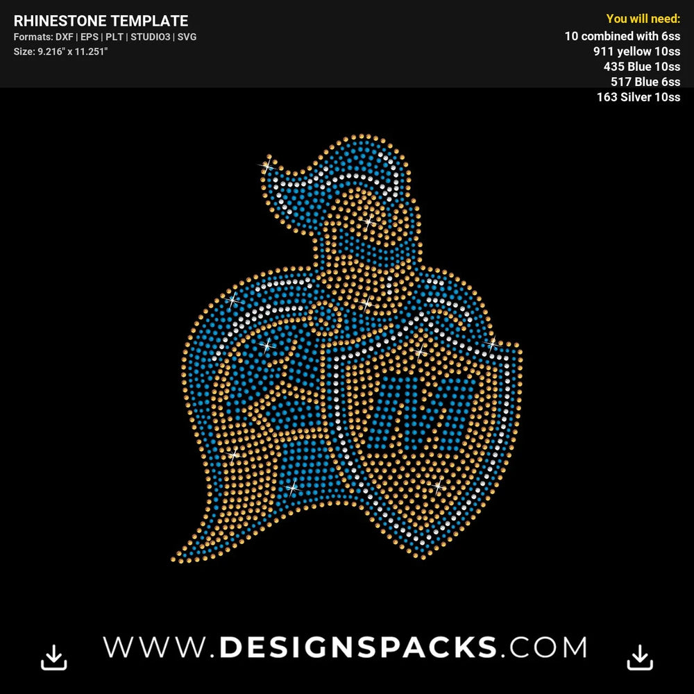 Madonna University Rhinestone Digital Template
