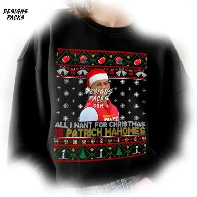 Mahomes Kansas City Football Patrick Christmas Png Design