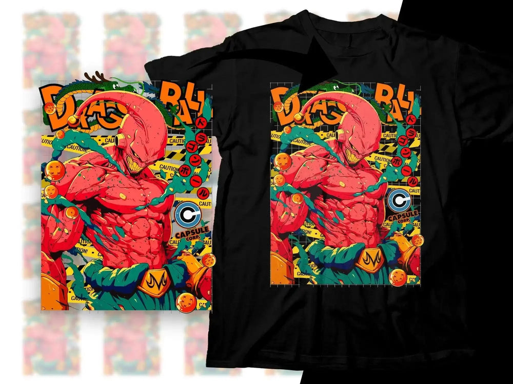 Majin Buu Capsule Corp Dragon Ball Z Graphic Png Digital Download