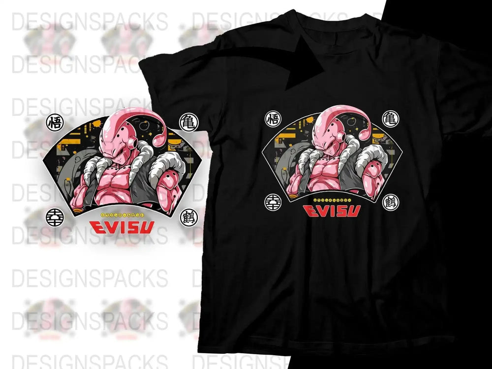 Majin Buu Street wear Brand Dragon Ball Z Men's Png Digital Download