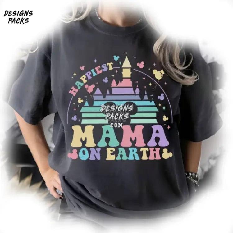 Mama Sublimation Magical Castle Mouse Ears Cartoon Happiest On Earth Png Design