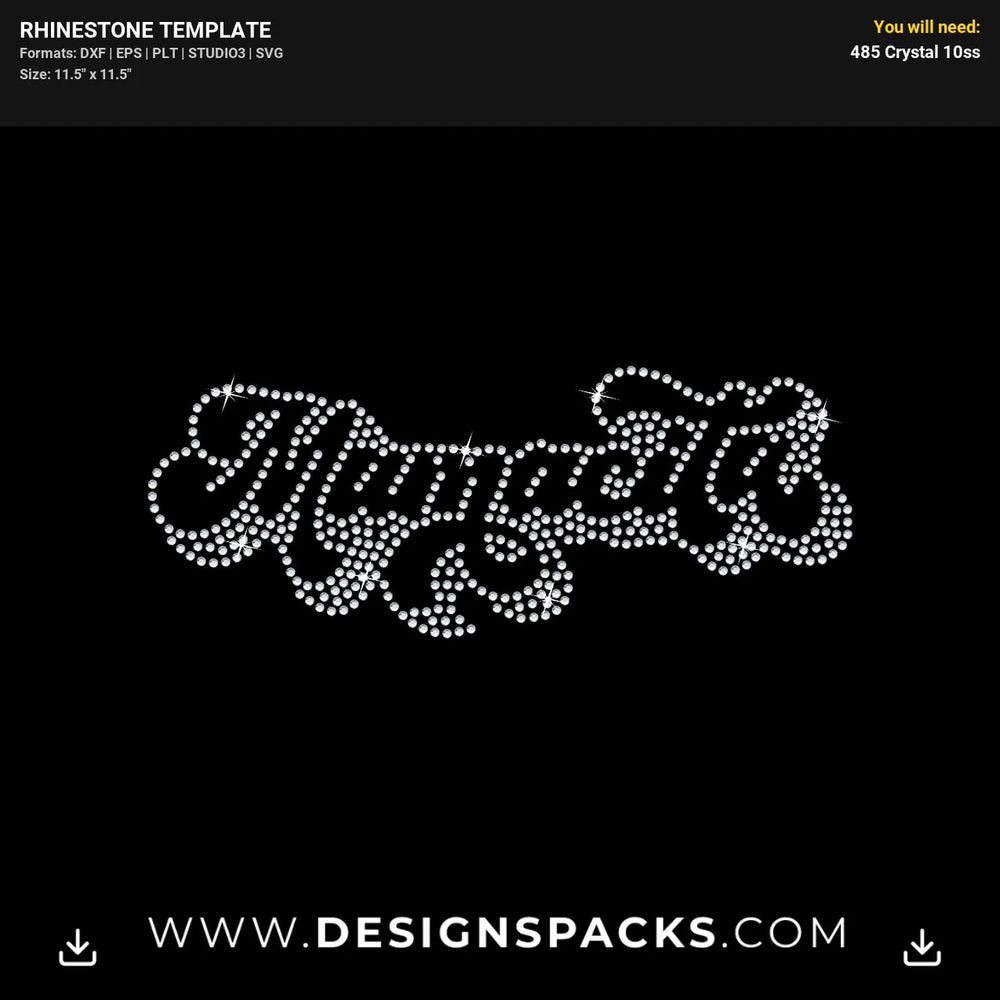 Mamacita Rhinestone Digital Template