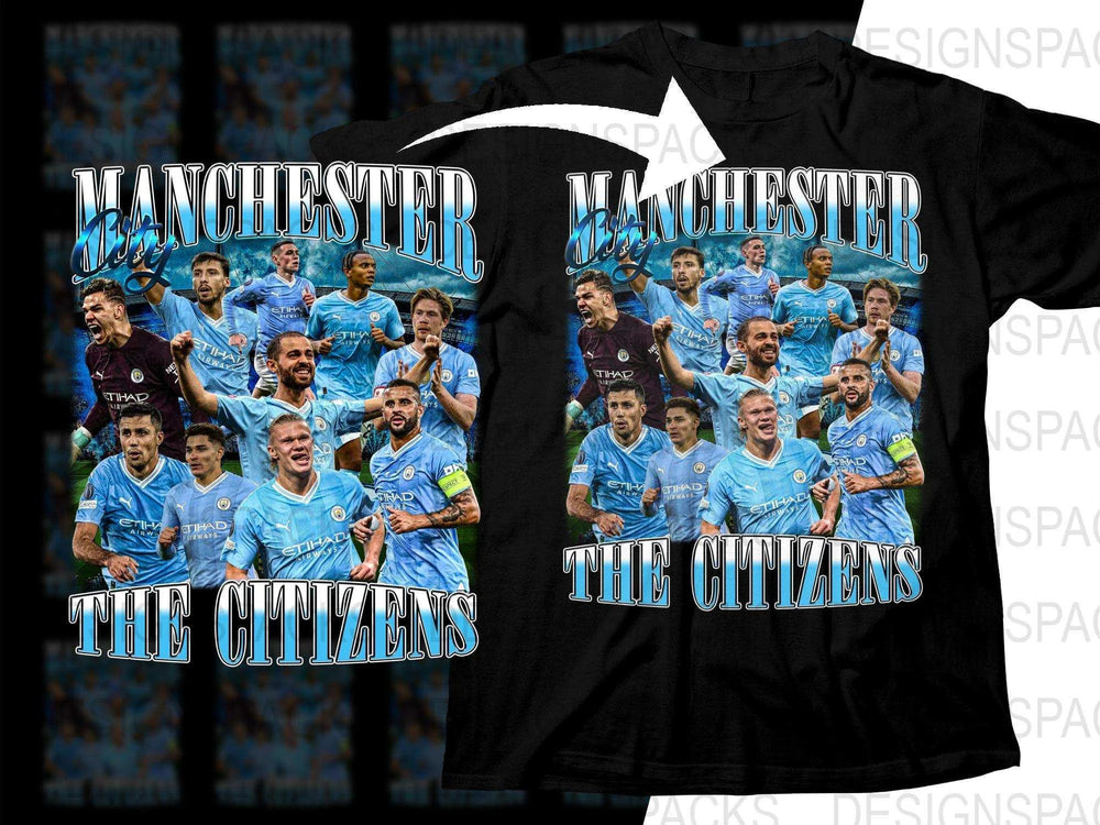Manchester City The Citizens Graphic Print Soccer Png Digital Download