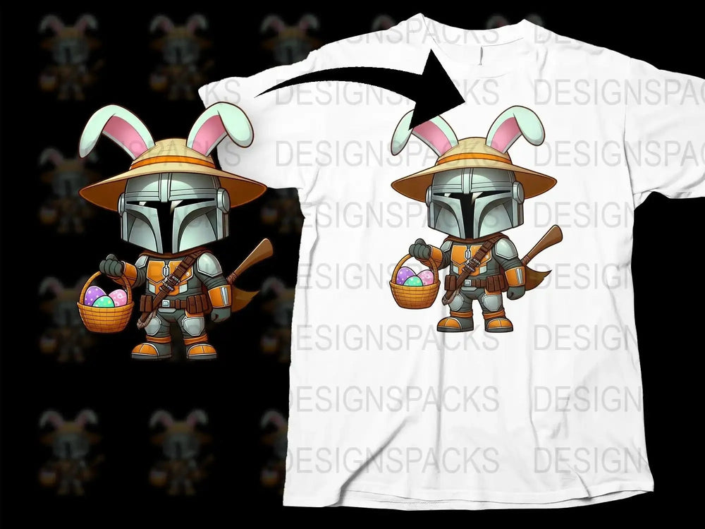 Mandalorian Easter Bunny Inspired Png Digital Download
