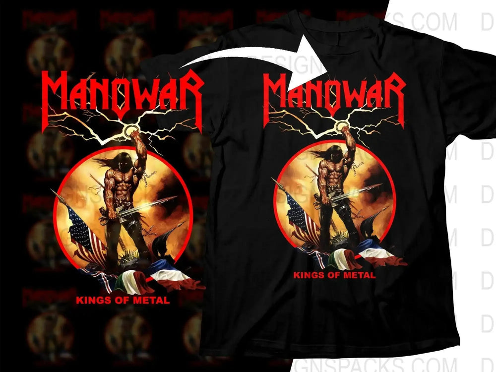 Manowar Kings Of Metal Album Cover Png Halftone Digital Download