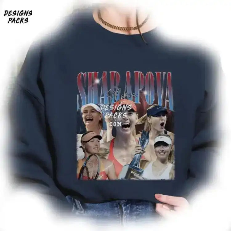 Maria Sharapova Homage Tv Vintage Graphic Png Design