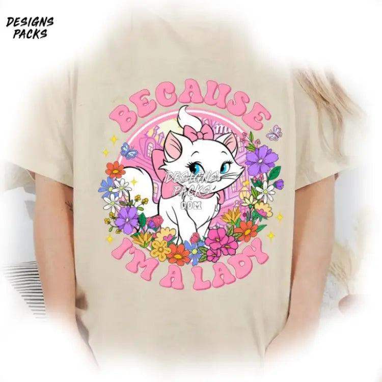 Marie Cat Floral Magic Kingdom Cartoon The Aristocats Because I’m A Lady Png Design