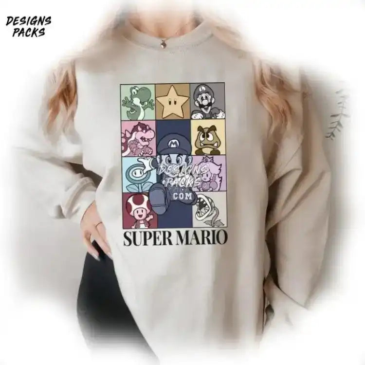 Mario And Friends Cartoon Land Concert Music Super Eras Tour Png Design