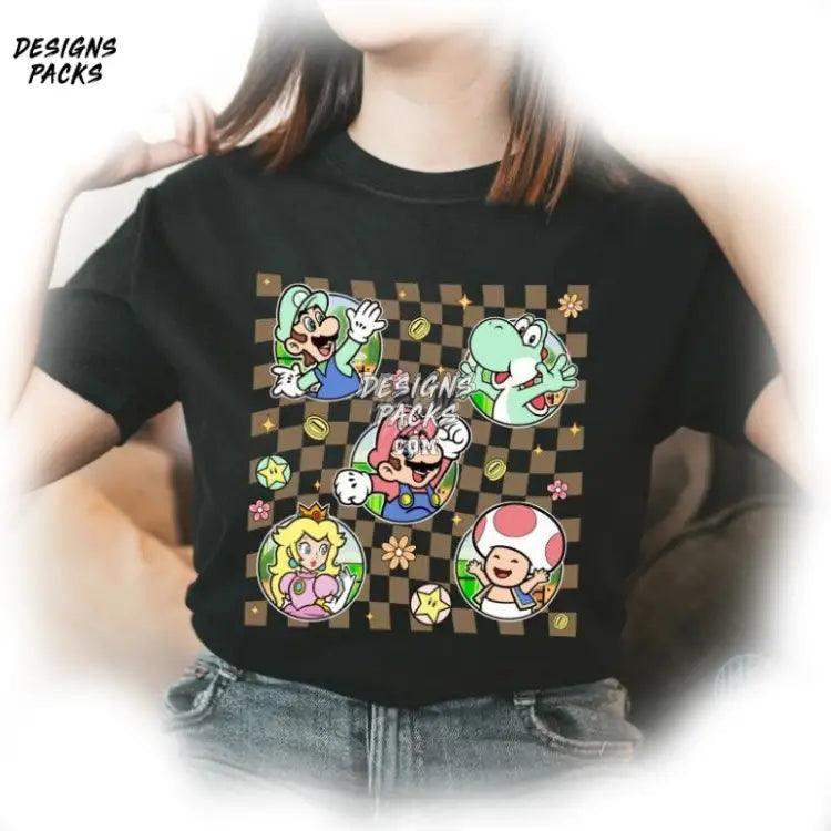 Mario Game Cute Vintage Car Games & Friend Party Png Design