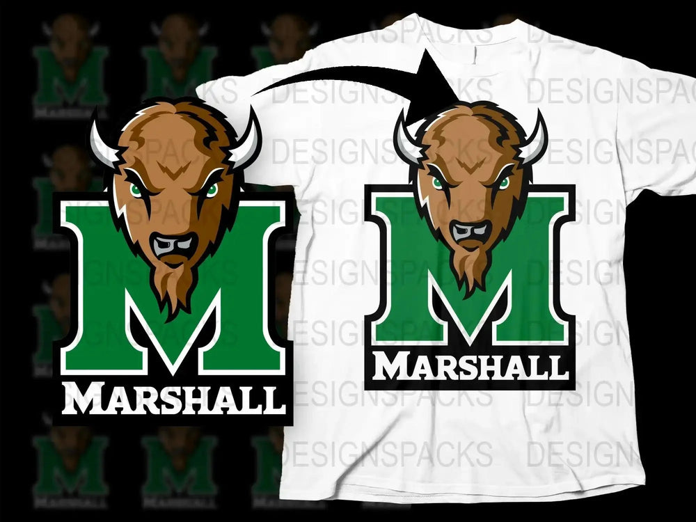 Marshall Thundering Herd College Football Png Digital Download