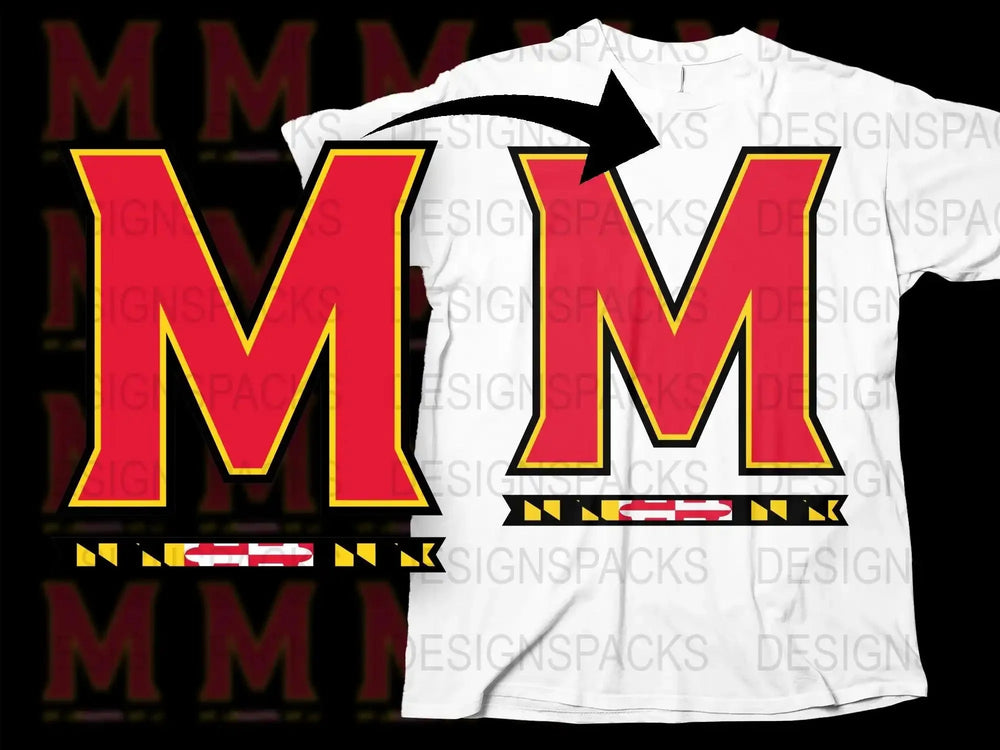 Maryland Terrapins College Football Png Digital Download
