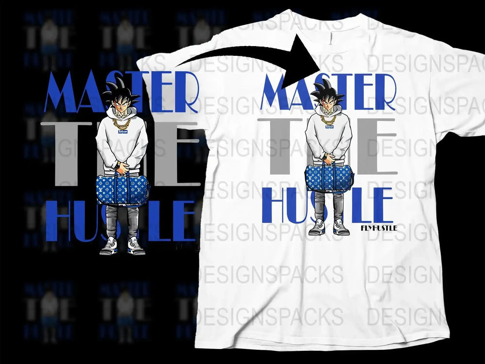 Master The Hustle FlyHustle Graphic Png Digital Download