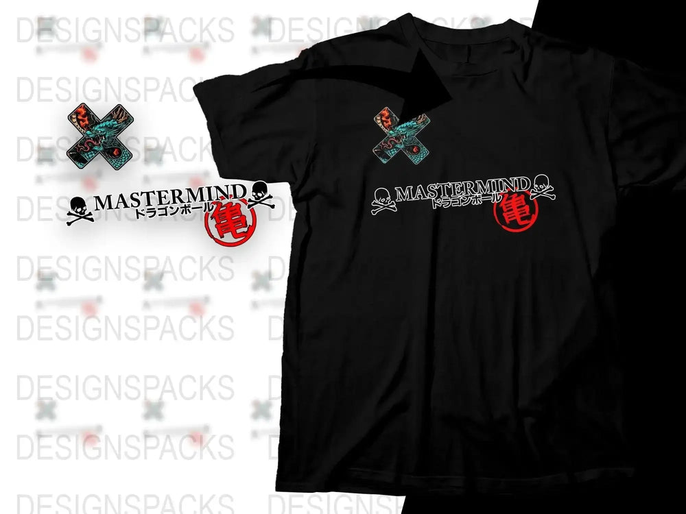 Mastermind Dragon Ball Embroidered Graphic Art Png Digital Download