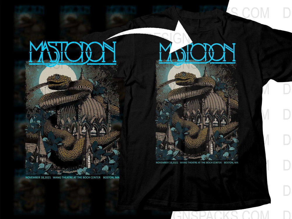 Mastodon Wang At the Boch Center Theatre Artistic Rock Png Halftone Digital Download