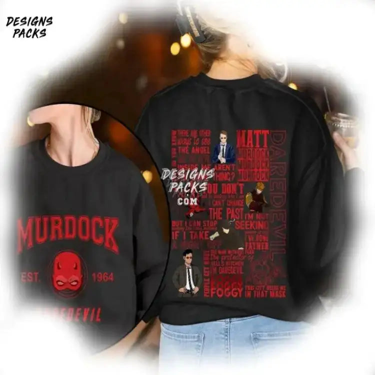 Matt Murdock 2 Sided Daredevil The Man Without Fear Double Png Design