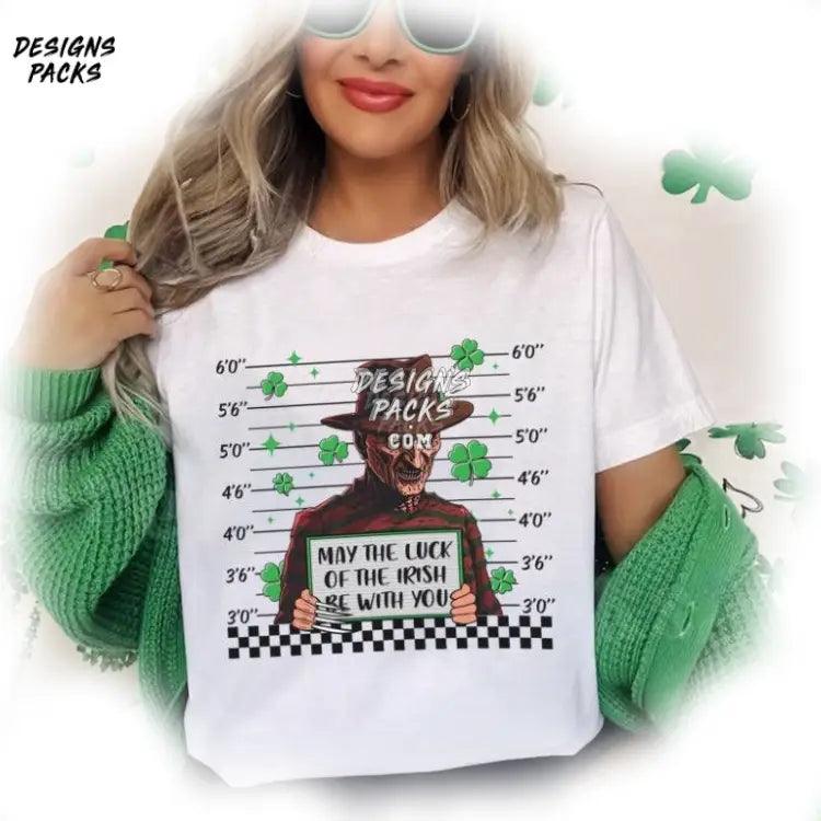 May The Luck Of Irish Be With You Freddy Krueger St Patrick’s Day Png Design