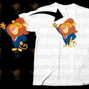 Cartoon Lion King Inspired Graphic T-Shirt, Kids and Adults White Tee, Fun Animal Character Top