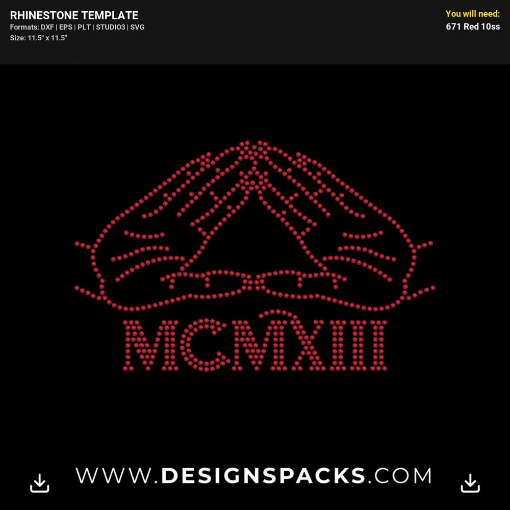 Mcmxiii Delta Sigma Theta Founders Day Rhinestone Digital Template