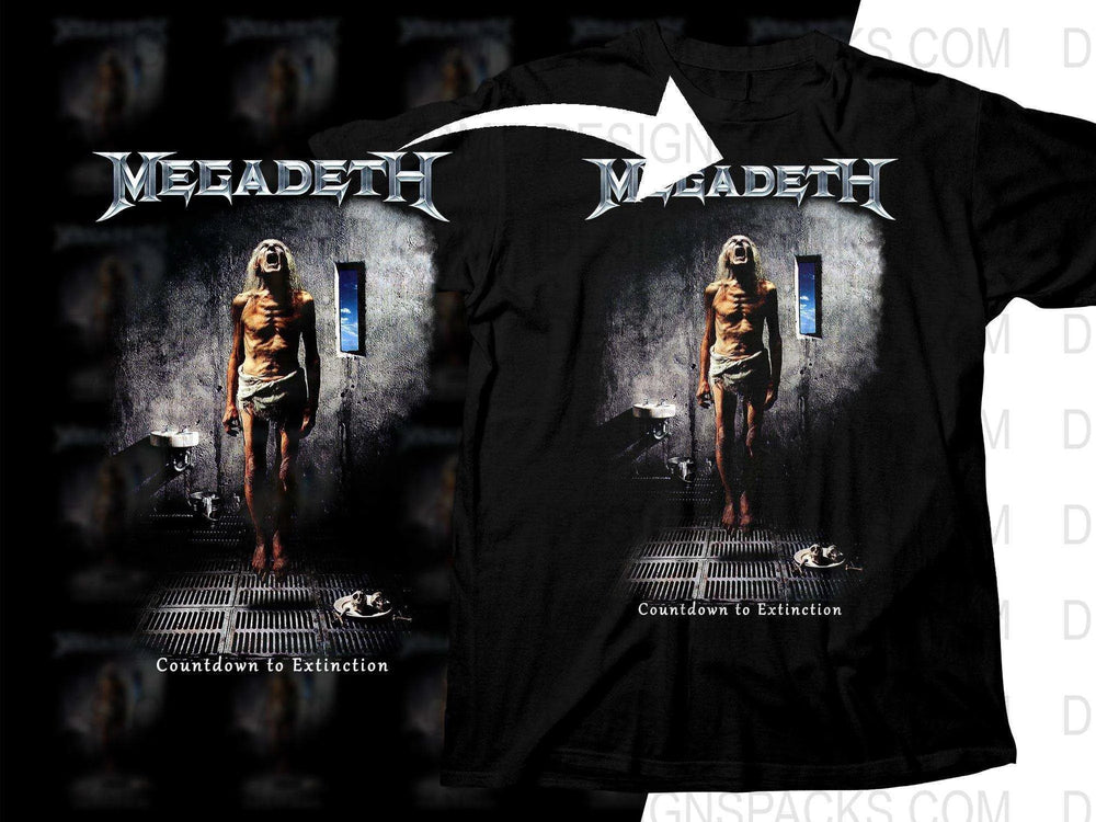 Megadeth Band Art with Unique Rock Design Png Halftone Digital Download
