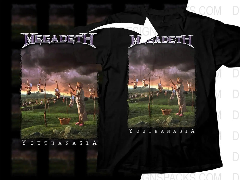 Megadeth Euthanasia Album Cover Sky Design Png Halftone Digital Download