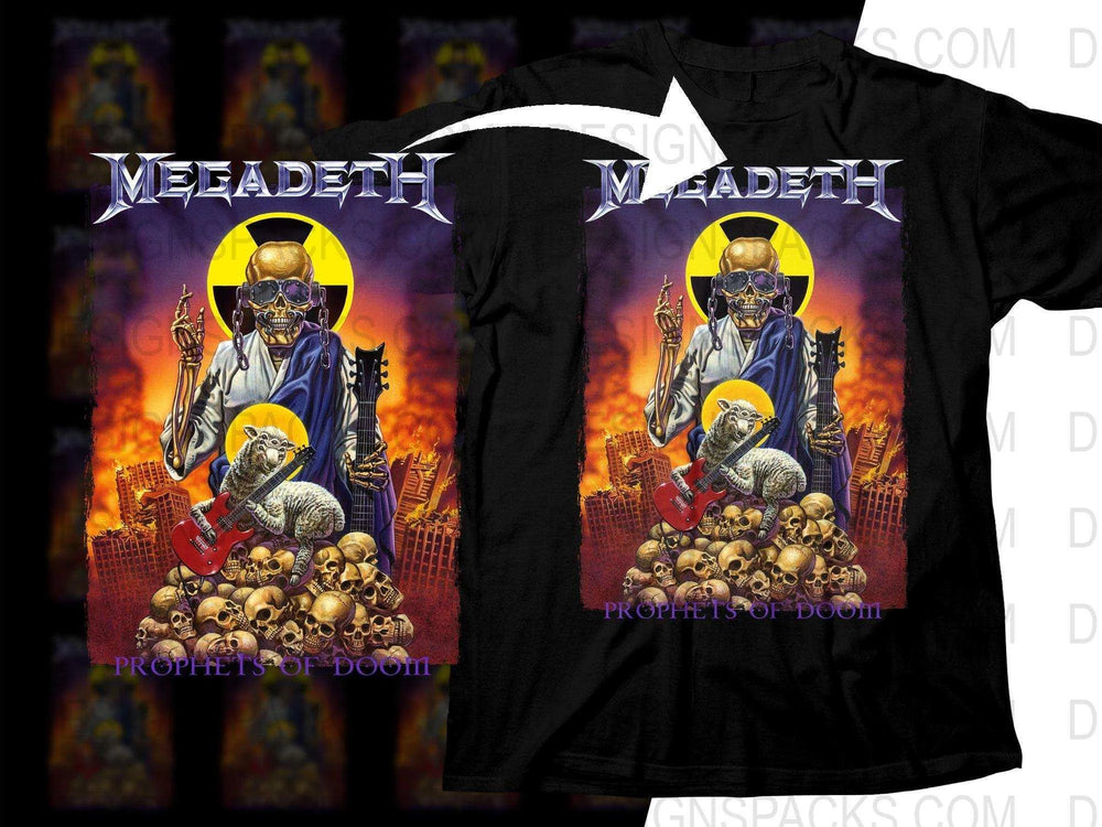 Megadeth Prophets Of Doom Rock Png Halftone Digital Download