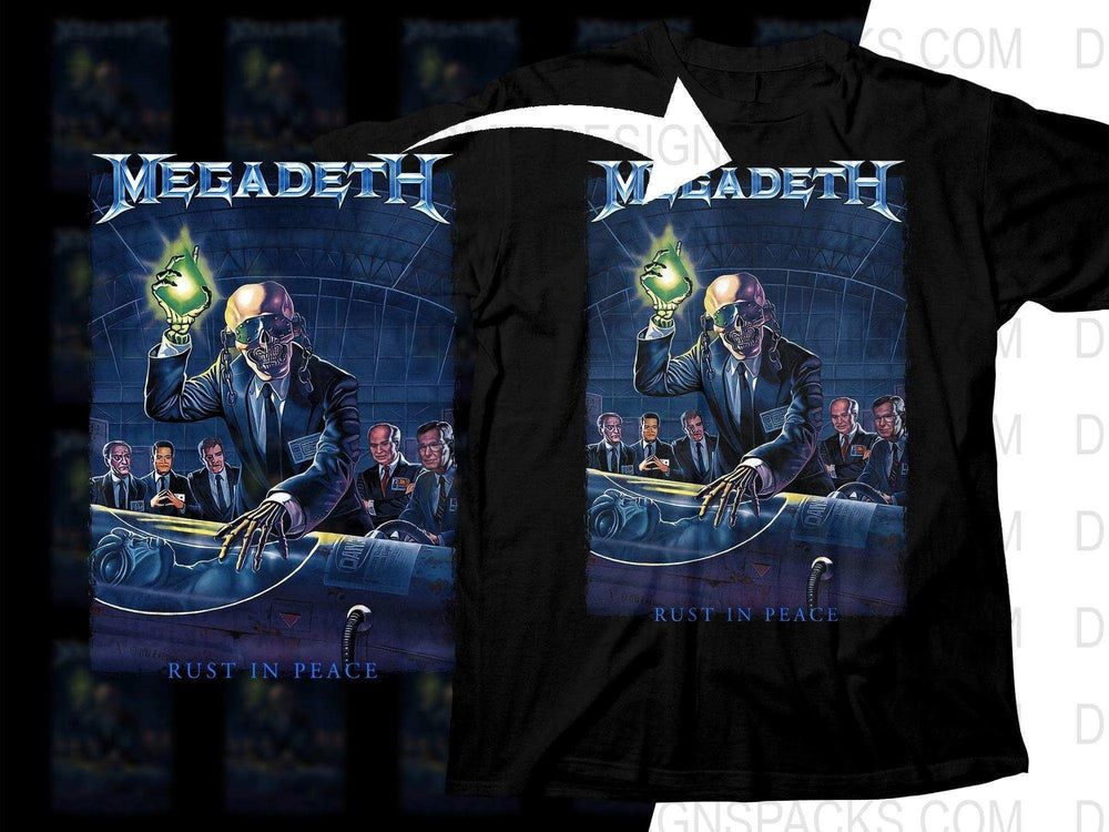 Megadeth Rust In Peace Album Cover Art Png Halftone Digital Download