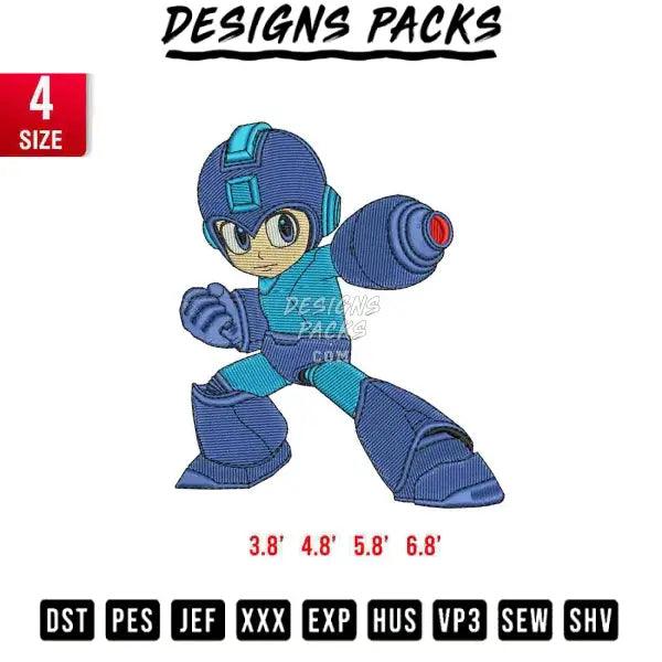 Megaman Embroidery Design 