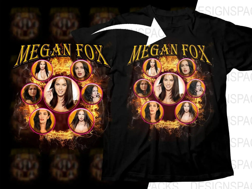 Megan Fox Fan Art Six Images Movie Png Digital Download