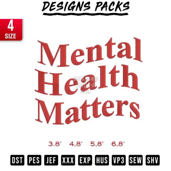 Mental Health Matters Embroidery Design 